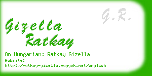 gizella ratkay business card